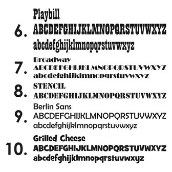 lettertypes 6 - 10