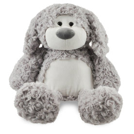 Grijze Hond met borduring op zijn buikje