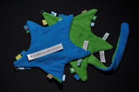 labeldoekje ster met speenkoord